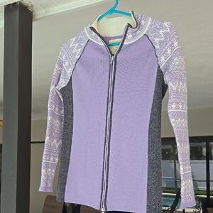 Natural Reflections Purple and White Sweater